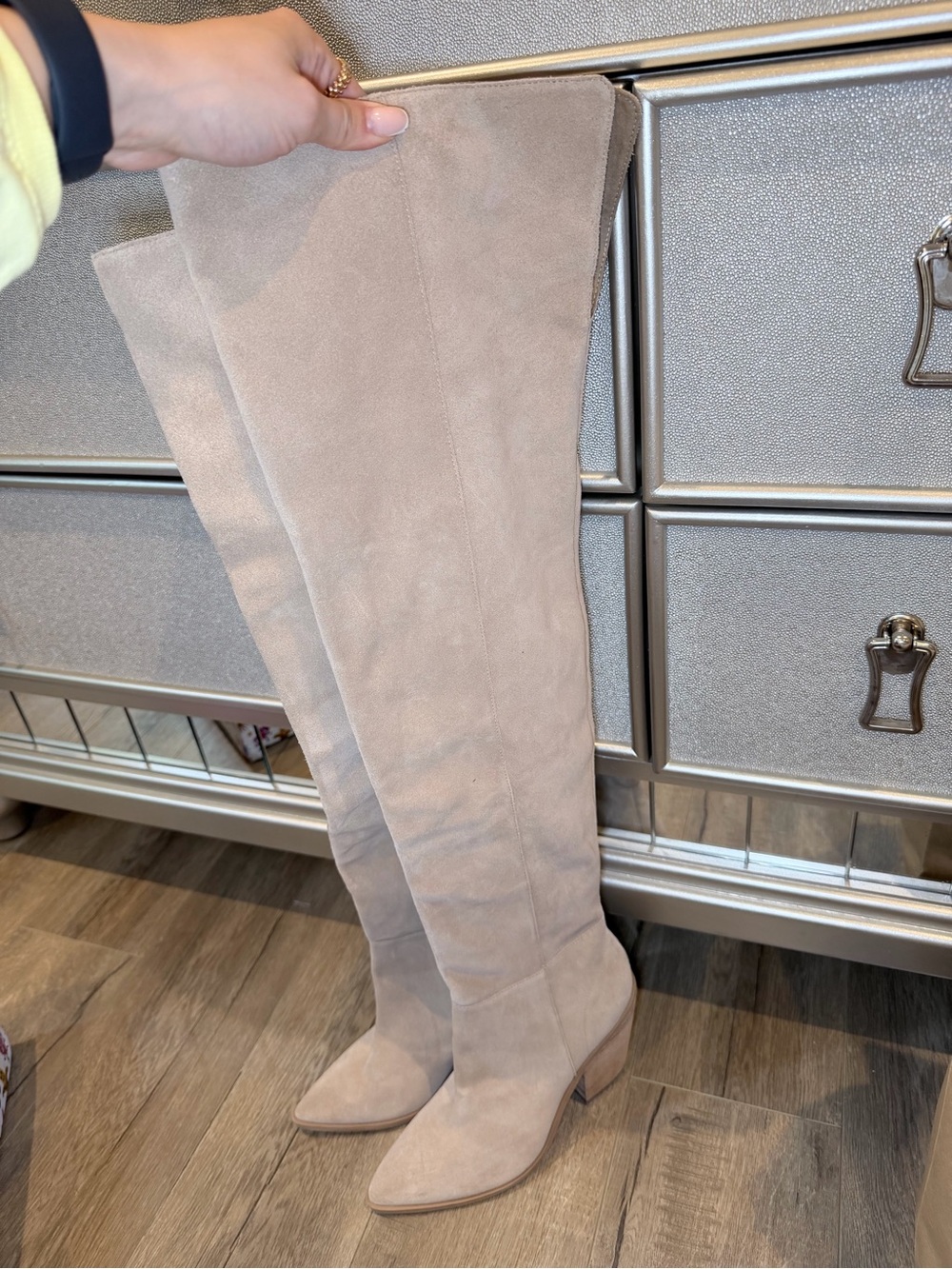 Nordstrom Taupe Suede Over-the-Knee Boots